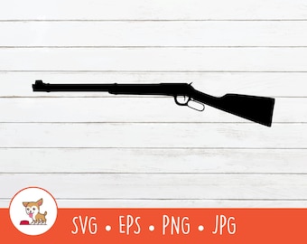 Rifle SVG, Rifle Clipart, Vector Rifle Cut File For Cricut, PNG, EPS, Instant Digital Download