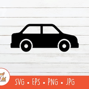 Car SVG, Car Clipart, Vector Car Cut File For Cricut, PNG, EPS, Instant Digital Download