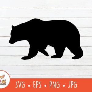 Bear SVG, Bear Clipart, Vector Bear Cut File For Cricut, PNG, EPS, Instant Digital Download