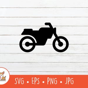 Motocicletta SVG, Clipart di motociclette, File di taglio vettoriale per Cricut, PNG, EPS, Download digitale istantaneo