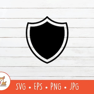 Shield SVG, Shield Clipart, Vector Shield Cut File For Cricut, PNG, EPS, Instant Digital Download