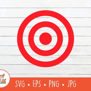 Target SVG, Target Clipart, Vector Bullseye Target Cut File For Cricut, PNG, EPS, Instant Digital Download