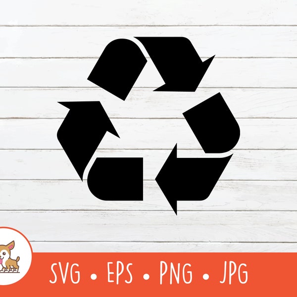 Recycle Symbol SVG, Recycling Symbol Clipart, Vector Recycling Sign Cut File For Cricut, PNG, EPS, Instant Digital Download
