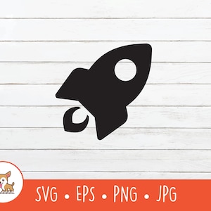Rocket SVG, Rocket Clipart, Vector Rocketship Cut File For Cricut, PNG, EPS, Instant Digital Download
