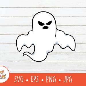 Cartoon Geist Clipart, Geist SVG, Vektor-Geist schneiden Datei für Cricut, PNG, EPS, sofortiger digitaler Download