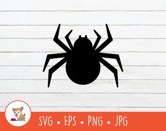 Spider SVG, Spider Clipart, Vector Spider Cut File For Cricut, PNG, EPS, Instant Digital Download