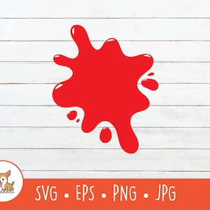 Blood Splatter SVG, Blood Splatter Clipart, Vector Blood Splatter Cut File For Cricut, PNG, EPS, Instant Digital Download