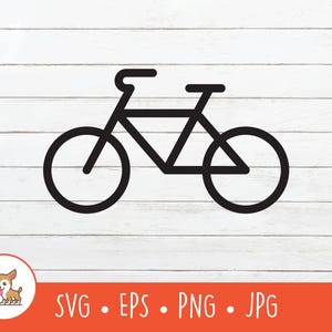 Bicicletta SVG, Clipart bicicletta, File di taglio icona bicicletta vettoriale, PNG, EPS, Download digitale istantaneo