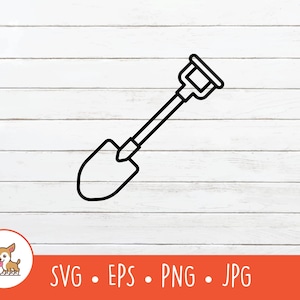 Shovel SVG, Shovel Clipart, Vector Shovel Cut File For Cricut, PNG, EPS, Instant Digital Download