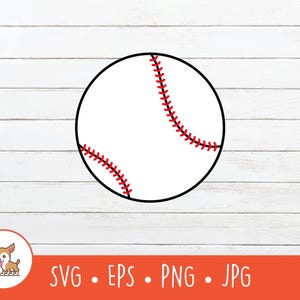 Cartoon honkbal clipart, honkbal SVG, vector softbal gesneden bestand voor Cricut, PNG, EPS, instant digitale download
