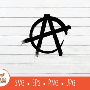 Anarchy Symbol SVG, Anarchy Clipart, Vector Anarchy Sign Cut File For Cricut, PNG, EPS, Instant Digital Download