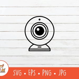 Webcam SVG, Webcam Clipart, Vector Webcam Cut File For Cricut, Instant Digital Download