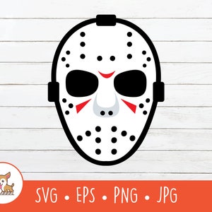Hockey Mask Clipart, Hockey Mask SVG, Vector Hockey Goalie Mask Cut File For Cricut, PNG, EPS, Instant Digital Download