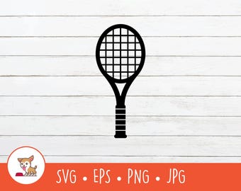 Tennis Racket SVG, Tennis Clipart, Vector Tennis Cut File For Cricut, PNG, EPS, Instant Digital Download