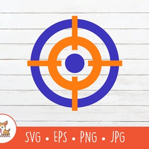 Crosshair SVG, Target Crosshair Clipart, Vector Target Cut File For Cricut, PNG, EPS, Instant Digital Download
