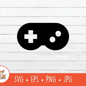 Retro Video Game Controller SVG, Game Controller Clipart, Gamer Cut File For Cricut, PNG, EPS, Digital Download