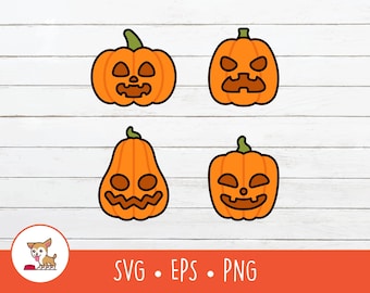 Jack-o-Lantern SVG, Jack-o-Lantern Clipart, Vector Jack-o-Lantern Pumpkin Cut File For Cricut, PNG, EPS, Instant Digital Download