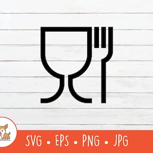 Logotipo de grado alimentario SVG, imágenes prediseñadas de signo de grado alimentario, archivo de corte de símbolo de grado alimentario vectorial para Cricut, PNG, EPS, descarga digital instantánea