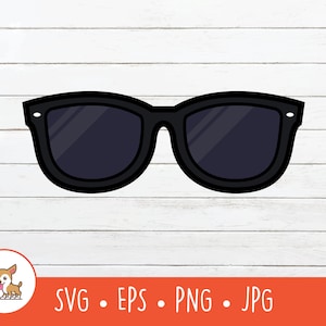 Sunglasses Clipart, Vector Sunglasses SVG, Sunglasses Cut File For Cricut, PNG, EPS, Instant Digital Download