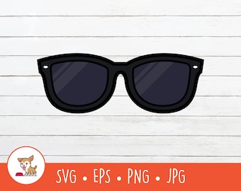 Imágenes prediseñadas de gafas de sol, gafas de sol vectoriales SVG, archivo de corte de gafas de sol para Cricut, PNG, EPS, descarga digital instantánea