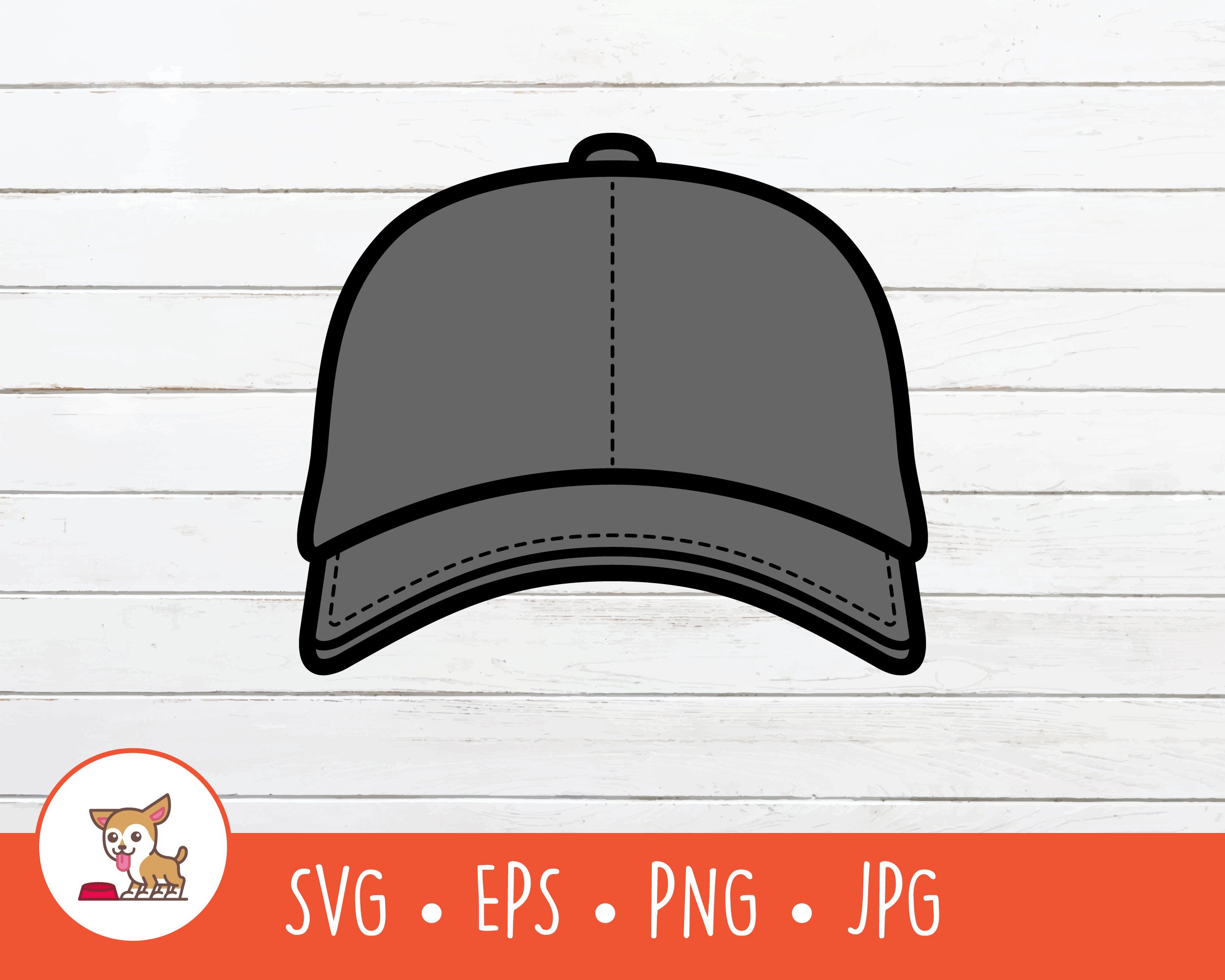 Cartoon Cap Clipart Hat SVG Vector Baseball Cap Cut File For Cricut PNG EPS Instant Digital Download