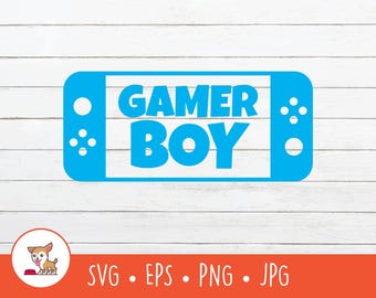 Gamer Boy SVG, Gamer Boy Clipart, Gamer Boy Cut File For Cricut, PNG, EPS, Instant Digital Download
