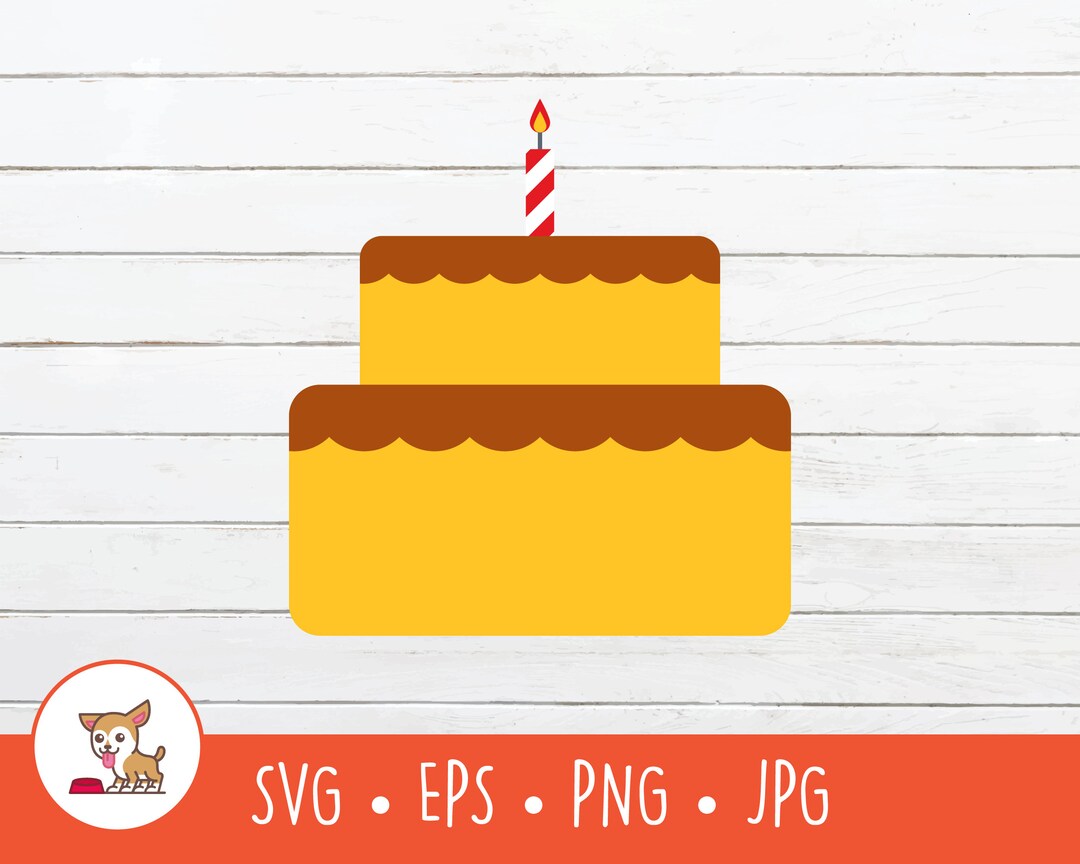 Birthday Cake SVG, Birthday Cake Clipart, Vector Birthday Cake Cut File