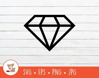 May include: Black and white outline of a diamond shape.