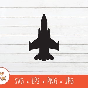 Fighter Jet SVG, Jet Plane Clipart, Vector Fighter Aircraft Cut File For Cricut, Instant Digital Download