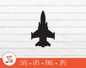 Fighter Jet SVG, Jet Plane Clipart, Vector Fighter Aircraft Cut File For Cricut, Instant Digital Download
