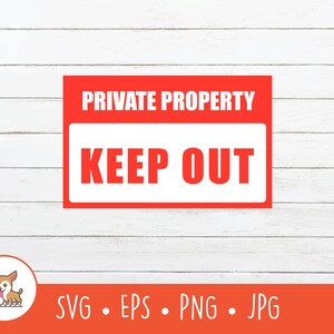 Etiqueta de propiedad privada SVG, etiqueta de propiedad privada, archivo de corte vectorial, PNG, EPS, descarga digital instantánea