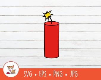 Cartoon Dynamite Clipart, Dynamite SVG, Vector Dynamite Cut File For Cricut, PNG, EPS, Instant Digital Download