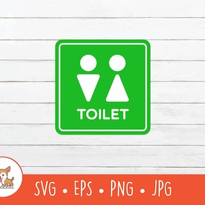 WC-bord SVG, WC-bord clipart, WC-bord vector gesneden bestand voor Cricut, PNG, EPS, instant digitale download