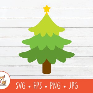 Christmas Tree Clipart, Christmas Tree SVG, Vector Christmas Tree Cut File For Cricut, PNG, EPS, Instant Digital Download