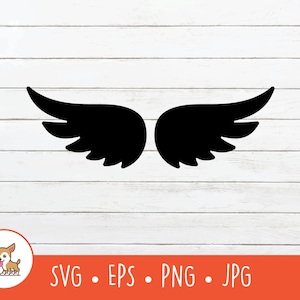 Wings SVG, Angel Wings Clipart, Angel Wings Cut File For Cricut, PNG, EPS, Instant Digital Download