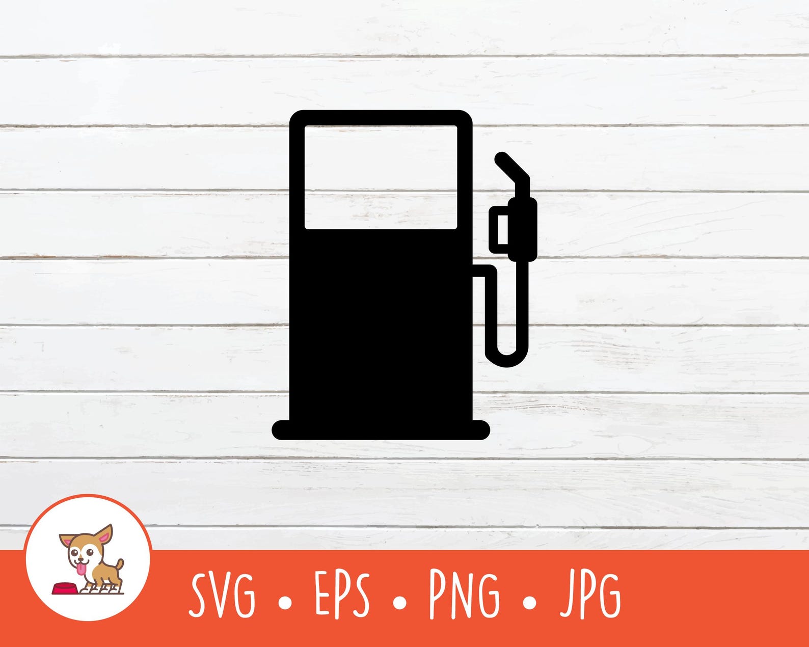 Gas Station SVG, Gas Station Clipart, Vector Gas Station Cut File for