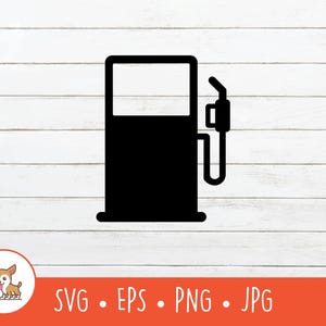 Tankstation SVG, tankstation clipart, vector tankstation gesneden bestand voor Cricut, instant digitale download