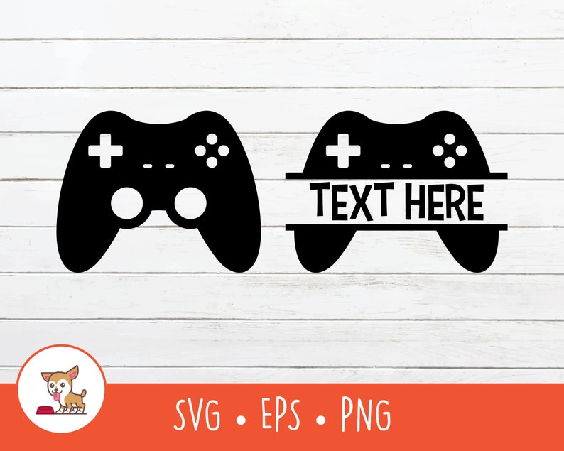Game Controller SVG, Split Game Controller Name Frame, Game Controller