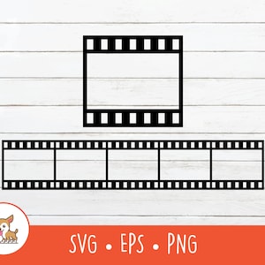 Film Strip SVG, Film Strip Clipart, Vector Film Negative Cut File For Cricut, PNG, EPS, Instant Digital Download