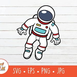 Astronaut Clipart, Astronaut SVG, Vector Astronaut Cut File For Cricut, PNG, EPS, Instant Digital Download