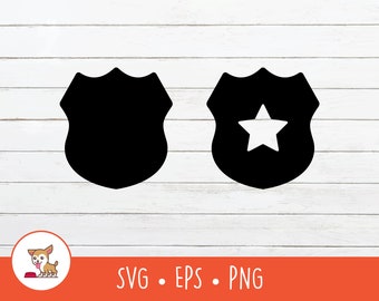Police Badge SVG, Police Badge Clipart, Vector Police Badge Cut File For Cricut, PNG, Digital Download