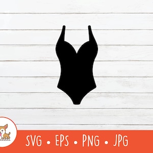 Swimsuit SVG, Swimsuit Clipart, Vector One Piece Bikini Cut File For Cricut, PNG, EPS, Instant Digital Download
