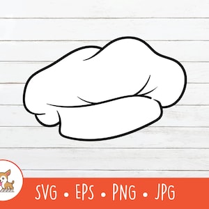 Chef Hat Clipart, Vector Chef Hat SVG, Chef Cut File For Cricut, PNG, EPS, Instant Digital Download