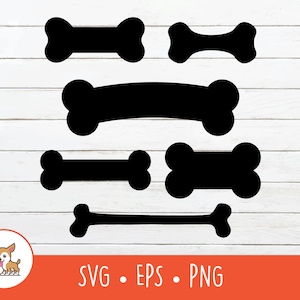 Bones SVG, Bones Clipart, Vector Bones Cut File For Cricut, Bone Silhouette, PNG, EPS, Digital Download