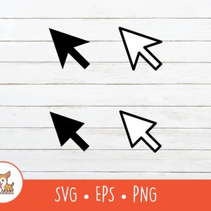 Mouse Cursor SVG, Mouse Cursor Clipart, Vector Mouse Cursor Cut File For Cricut, PNG, EPS, Instant Digital Download