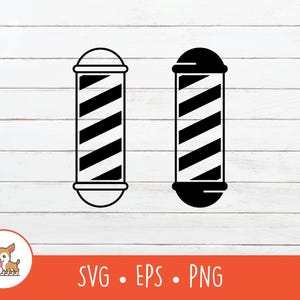 Barber&#39;s Pole SVG, Barber Pole Clipart, Vector Barber Pole Cut File For Cricut, PNG, EPS, Instant Digital Download
