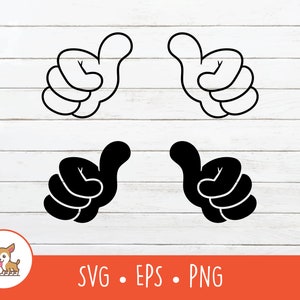 Thumbs Up SVG, Vector This Guy Clipart, Double Thumbs Up Cut File For Cricut, PNG, EPS, Instant Digital Download