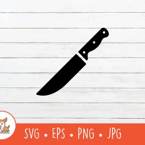Knife SVG, Knife Clipart, Vector Knife Cut File For Cricut, PNG, EPS, Instant Digital Download