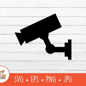 Surveillance Kamera SVG, geschlossene Fernsehkamera Clipart, Vektor CCTV Zeichen geschnitten Datei für Cricut, sofortiger digitaler Download