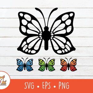 Butterfly SVG, Butterfly Clipart, Vector Butterfly Cut File For Cricut, Butterfly Silhouette, PNG, EPS, Instant Digital Download